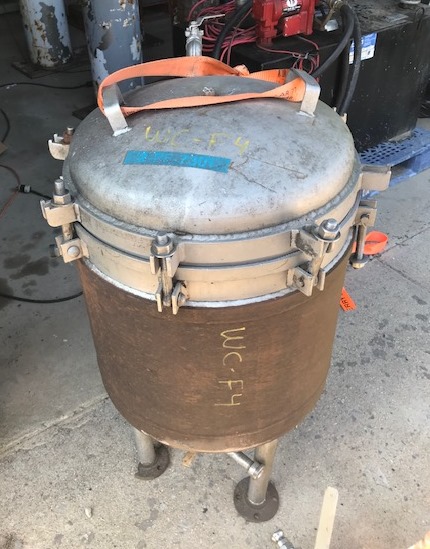 Sprakler/pressure leaf type filter.  Unit is Jacketed. No nameplate. Unit is approx 20